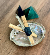 Bâton de Palo Santo avec tourmaline noire