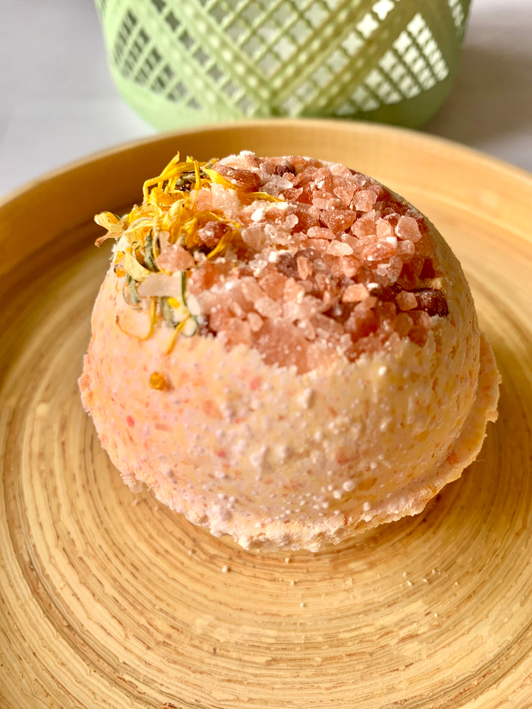 Bombe de bain pamplemousse rose AVEC beurre de noix de coco